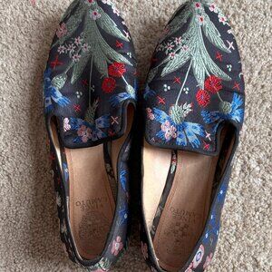Vince Camuto Embroidered Flats